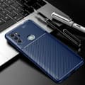 Pikkukuva 3 / 3: SKALO Moto G60S Carbon Fiber TPU-suojakuori - Sininen