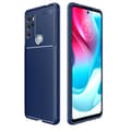 Pikkukuva 1 / 3: SKALO Moto G60S Carbon Fiber TPU-suojakuori - Sininen