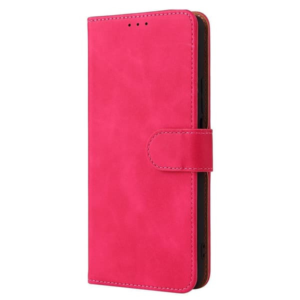 SKALO Xiaomi 11T/11T Pro Matt PU-læderpungetui - Cerise