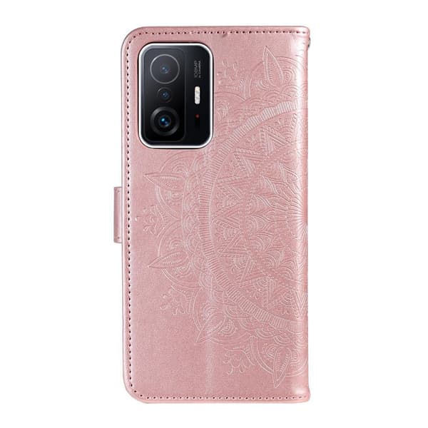 SKALO Xiaomi 11T/11T Pro Mandala lompakkokotelo - Ruusukulta