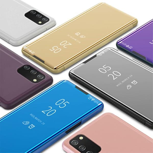 SKALO Samsung A02s / A03s Clear View Mirror Lompakko - Hopea