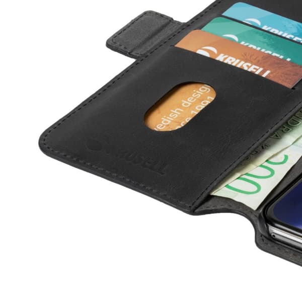 Krusell Xiaomi Mi 11i Etui Leather PhoneWallet Sort