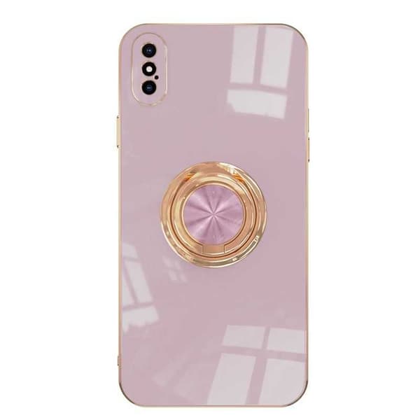 iPhone XS Max Elegant & stødsikkert cover med ringholder fejlfri Svart