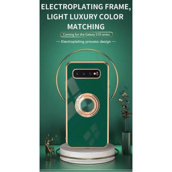 Samsung S10 Elegant & stødsikkert cover med ringholder fejlfri