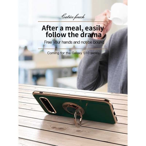 Samsung S10 Elegant & stødsikkert cover med ringholder fejlfri