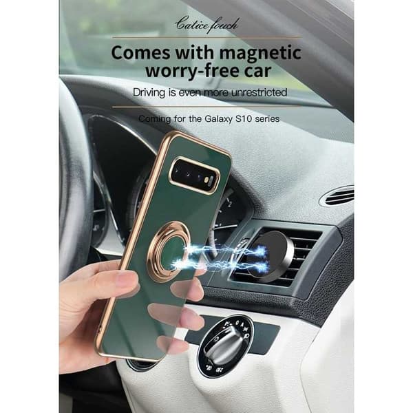 Samsung S10 Elegant & stødsikkert cover med ringholder fejlfri