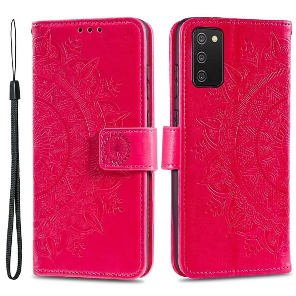 SKALO Samsung A02s / A03s Mandala Flip Cover - Cerise