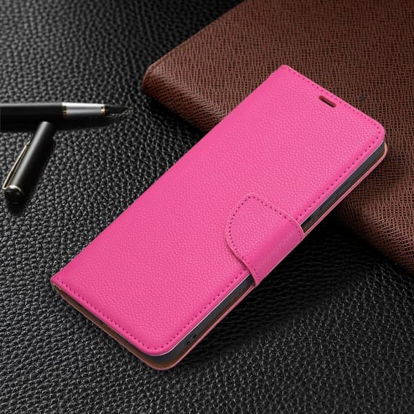 SKALO Samsung A02s / A03s Premium Litchi Flip Cover - Cerise