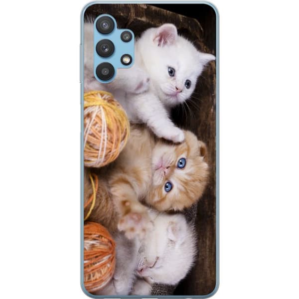 Samsung Galaxy A32 5G Genomskinligt Skal Katter