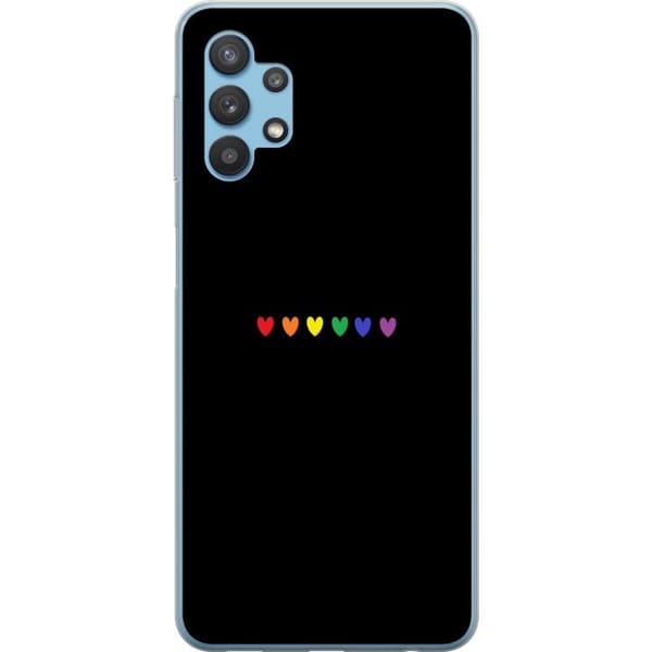 Samsung Galaxy A32 5G Genomskinligt Skal Pride Hearts