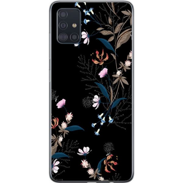 Samsung Galaxy A51 Gjennomsiktig deksel Blomster