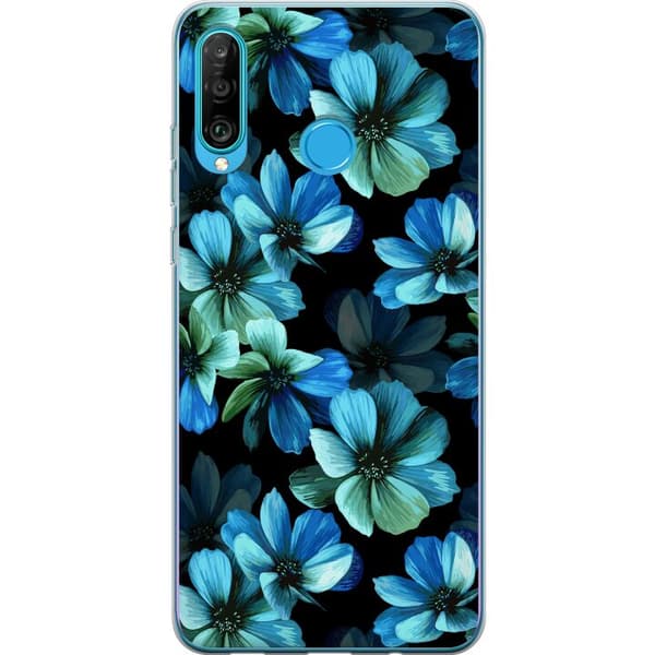 Huawei P30 lite Gjennomsiktig deksel Blomster