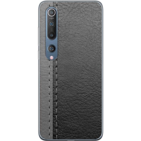 Xiaomi Mi 10 5G Läpinäkyvä kuori Musta & Harmaa Nahka