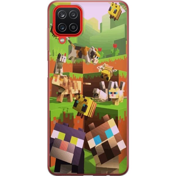 Samsung Galaxy A12 Läpinäkyvä kuori MineCraft