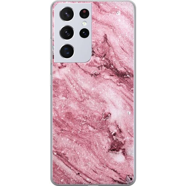 Samsung Galaxy S21 Ultra 5G Läpinäkyvä kuori pinkki