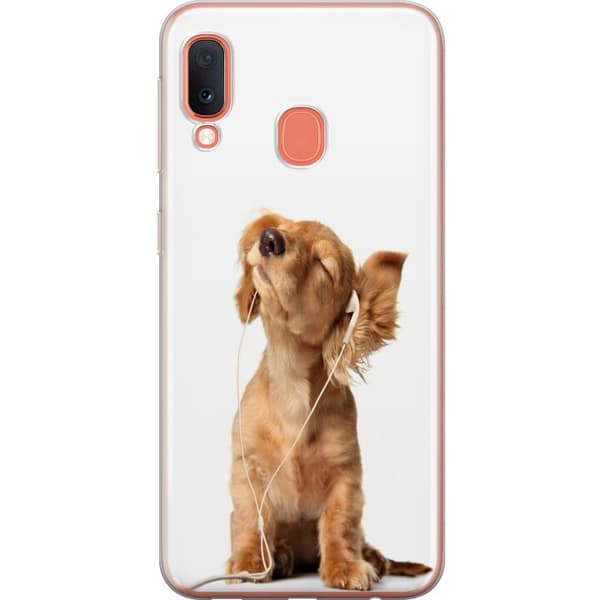Samsung Galaxy A20e Genomskinligt Skal Hund