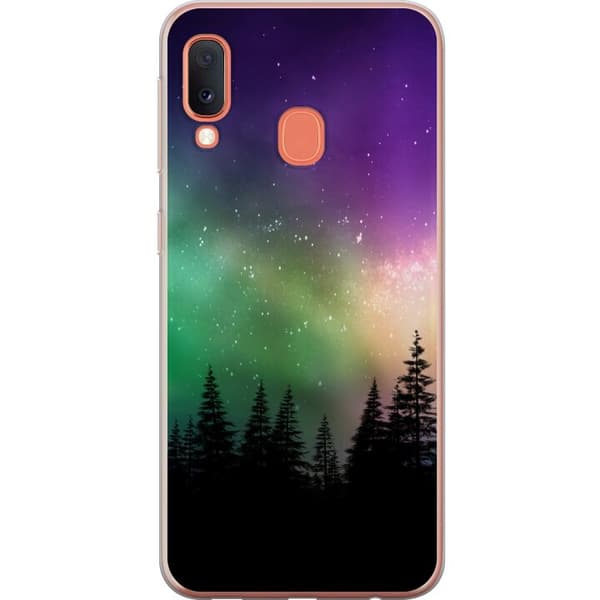 Samsung Galaxy A20e Genomskinligt Skal Northern Lights