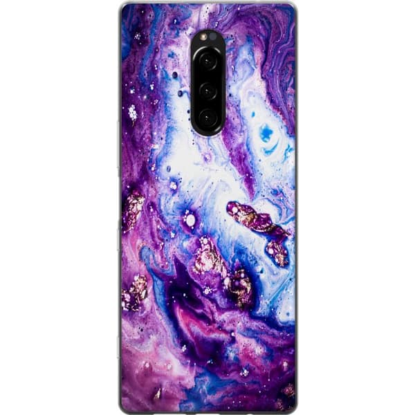 Sony Xperia 1 Läpinäkyvä kuori Lila