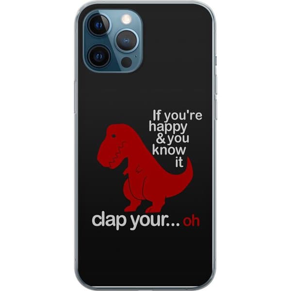 Apple iPhone 12 Pro Gjennomsiktig deksel Dinosaur