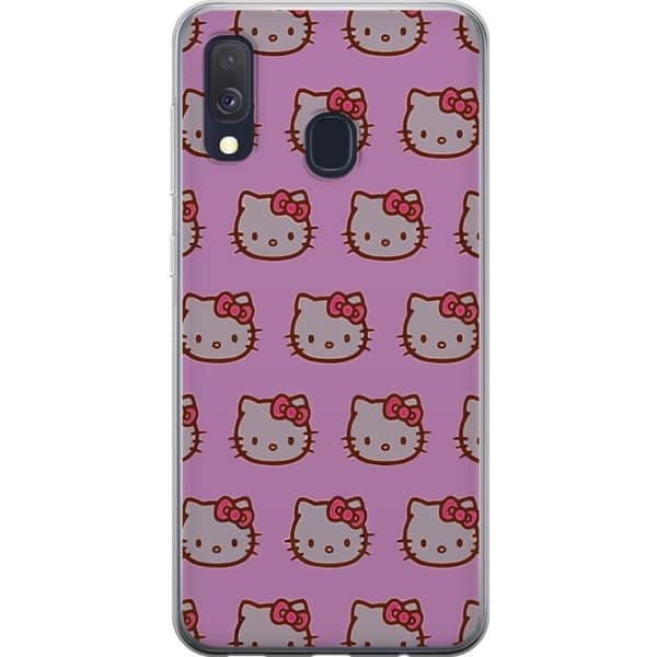 Samsung Galaxy A40 Gjennomsiktig deksel Hello Kitty