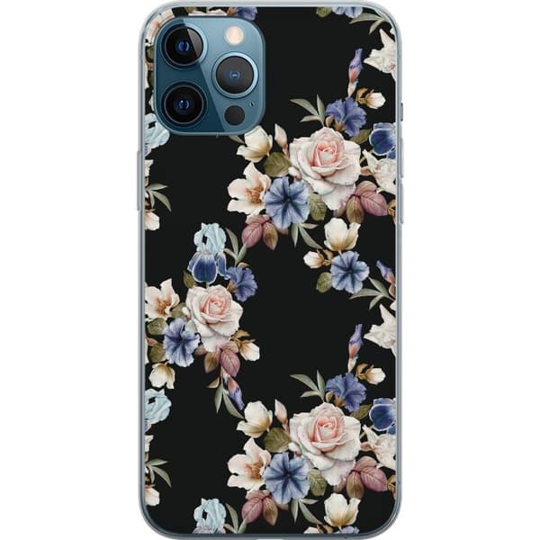 Apple iPhone 12 Pro Max Gjennomsiktig deksel Blomster