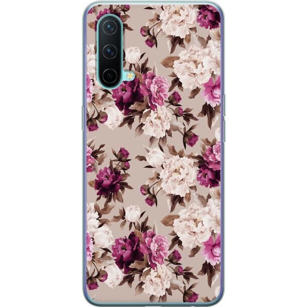 OnePlus Nord CE 5G Gennemsigtig cover Blomster