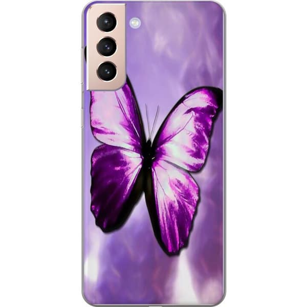 Samsung Galaxy S21 Gjennomsiktig deksel Sommerfugl