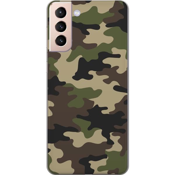 Samsung Galaxy S21 Läpinäkyvä kuori Metsä camo