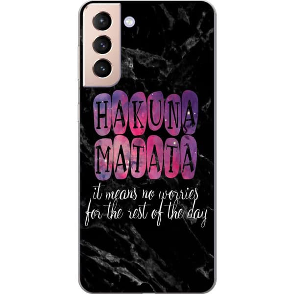 Samsung Galaxy S21 Genomskinligt Skal Hakuna Matata