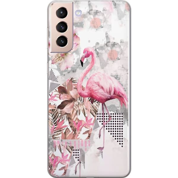 Samsung Galaxy S21 Gjennomsiktig deksel Flamingo