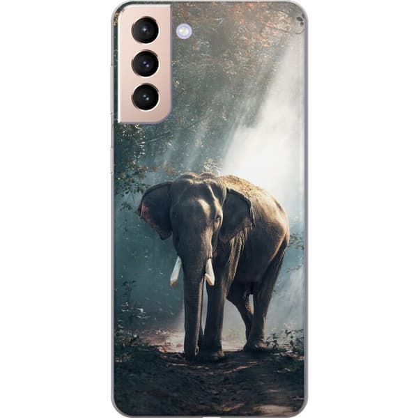 Samsung Galaxy S21 Genomskinligt Skal Elefant