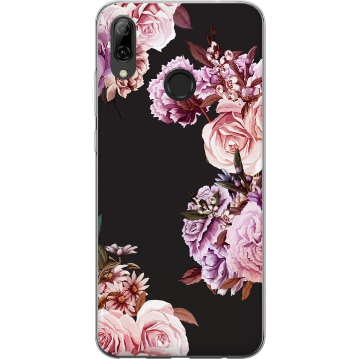 Huawei P smart 2019 Genomskinligt Skal Blommor