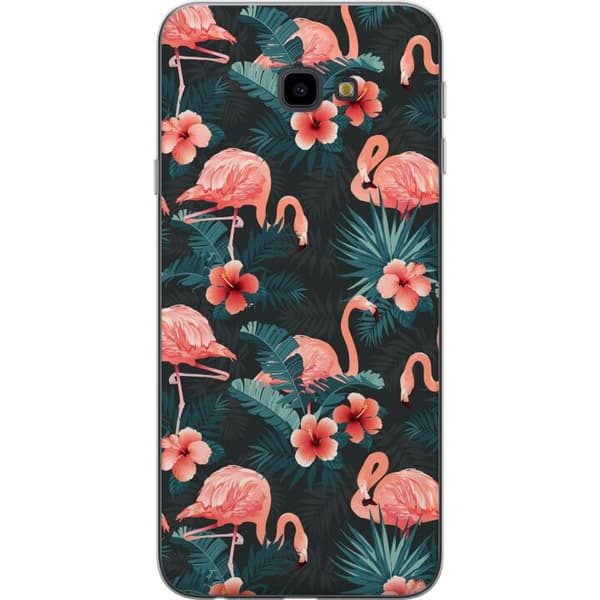 Samsung Galaxy J4+ Gjennomsiktig deksel Flamingo