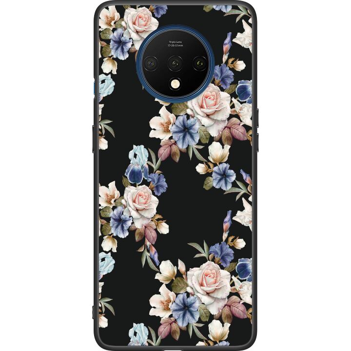OnePlus 7T Svart Skal Floral