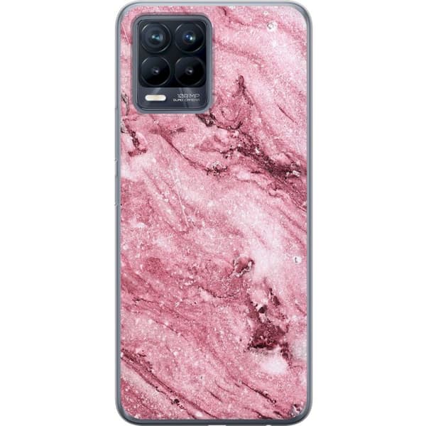 Realme 8 Gjennomsiktig deksel Glitrer Marmor