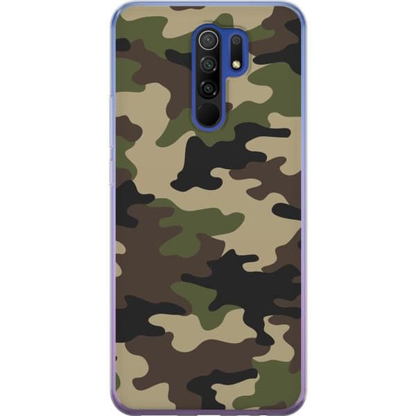Xiaomi Redmi 9 Gjennomsiktig deksel Skog kamuflasje