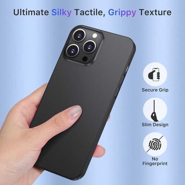 iPhone 12 Pro Ultratunt Mattsvart Skal Basic V2
