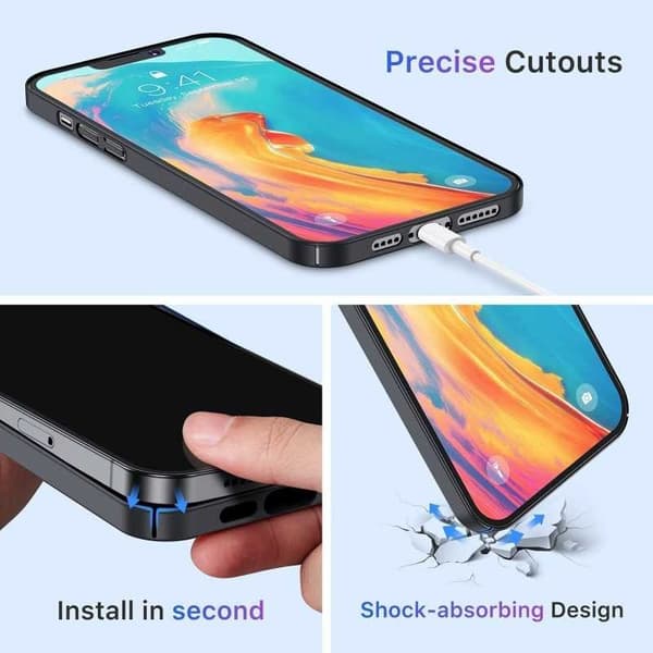 iPhone 12 Pro Ultratunt Mattsvart Skal Basic V2