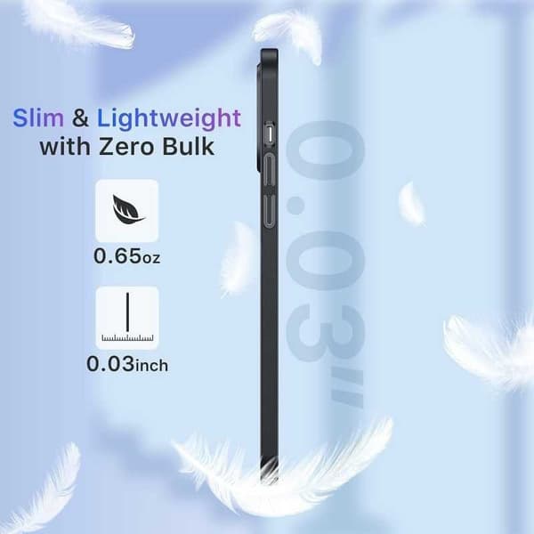 iPhone 12 Pro Ultratunt Mattsvart Skal Basic V2