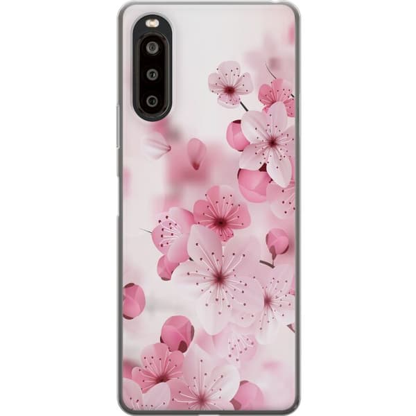 Sony Xperia 10 II Läpinäkyvä kuori Kirsikankukka