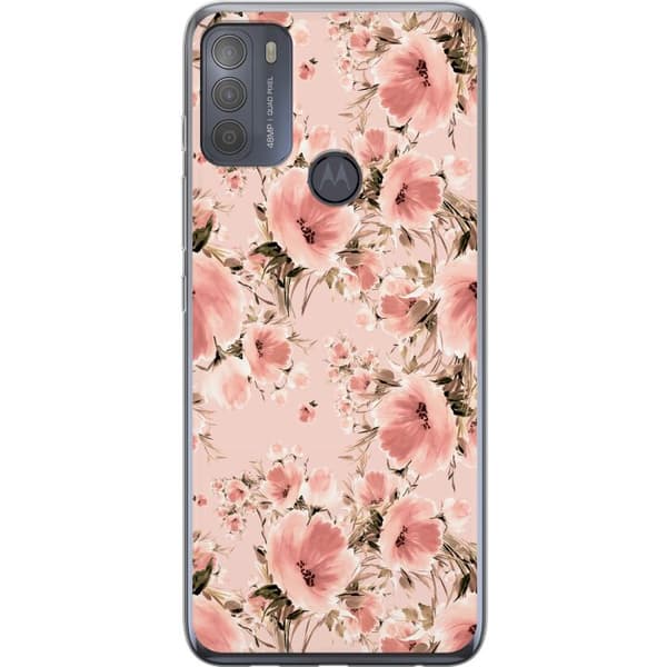 Motorola Moto G50 Genomskinligt Skal Blommor