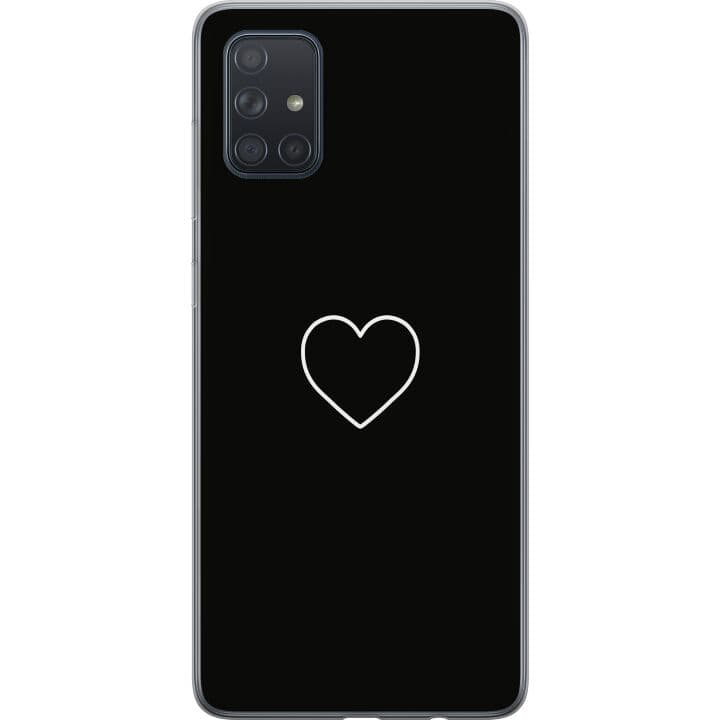 Samsung Galaxy A71 Genomskinligt Skal Hjärta