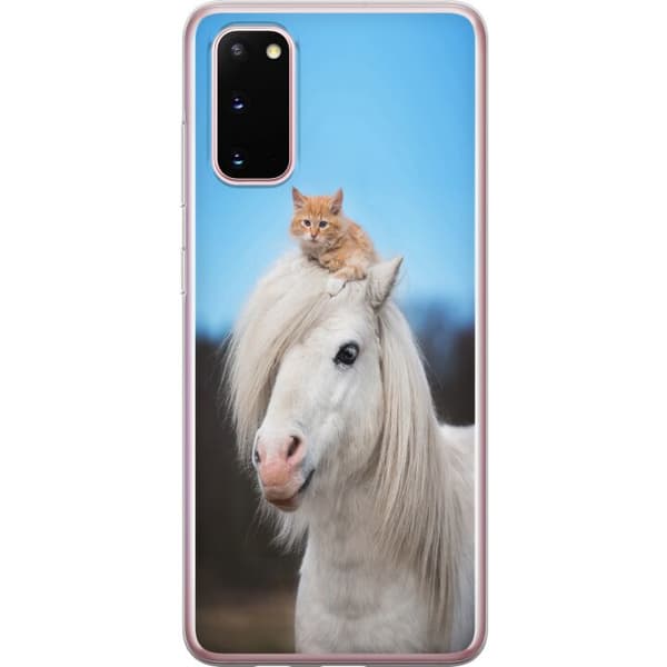 Samsung Galaxy S20 Gjennomsiktig deksel Hest & Katt