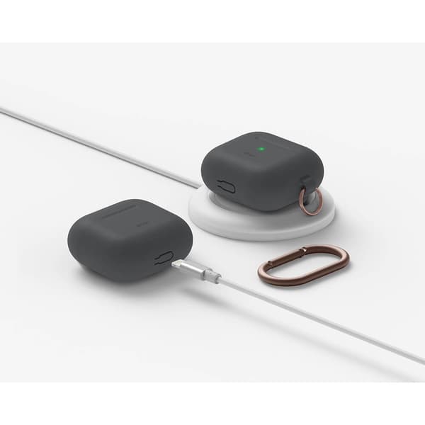Elago AirPods 3 Cover Silicone Hang Case Mørkegrå