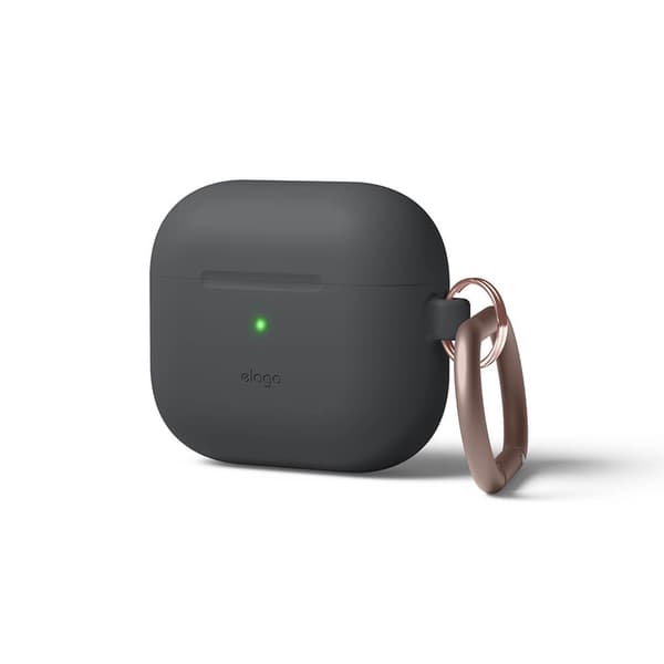 Elago AirPods 3 Cover Silicone Hang Case Mørkegrå