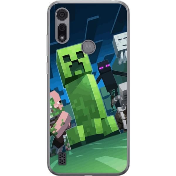 Motorola Moto E6i Gjennomsiktig deksel MineCraft