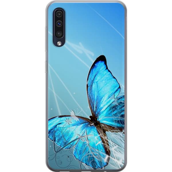 Samsung Galaxy A50 Gennemsigtig cover Sommerfugl