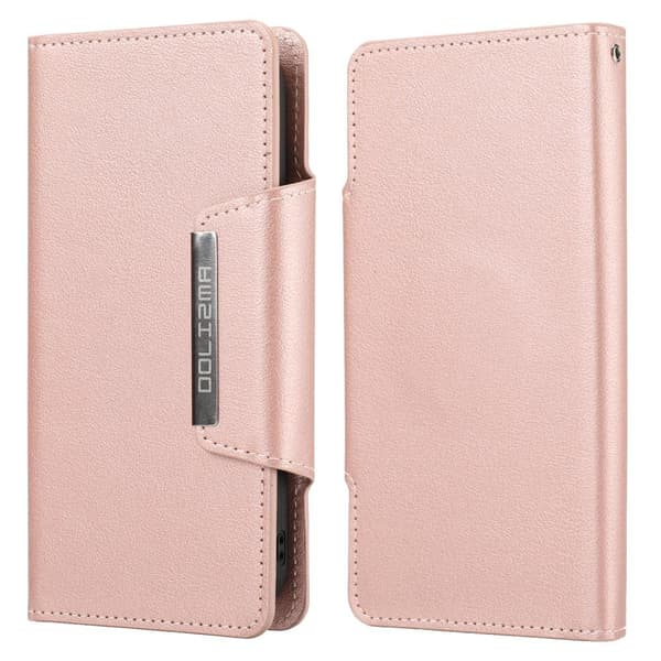 SKALO iPhone 13 DOLIZMA 2 i 1 Magnet Plånboksfodral - Roséguld