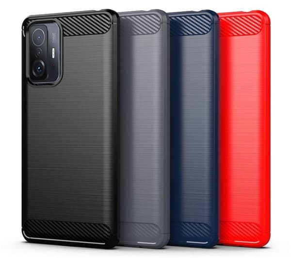 SKALO Xiaomi 11T/11T Pro Armor Carbon Stöttåligt TPU-skal