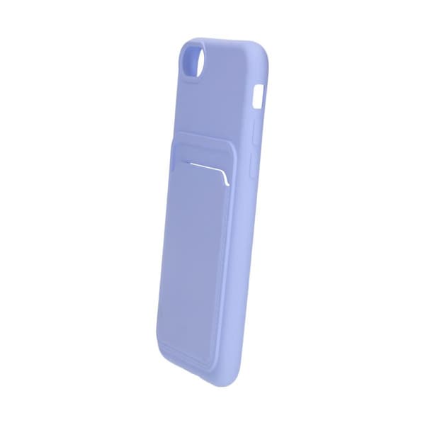 iPhone 7/8/SE (2020/2022) Silikonskal med Korthållare - Lila
